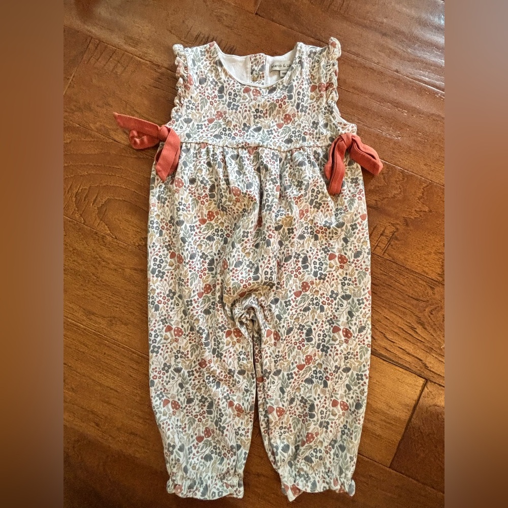 Marco & Lizzie mushrooms floral romper